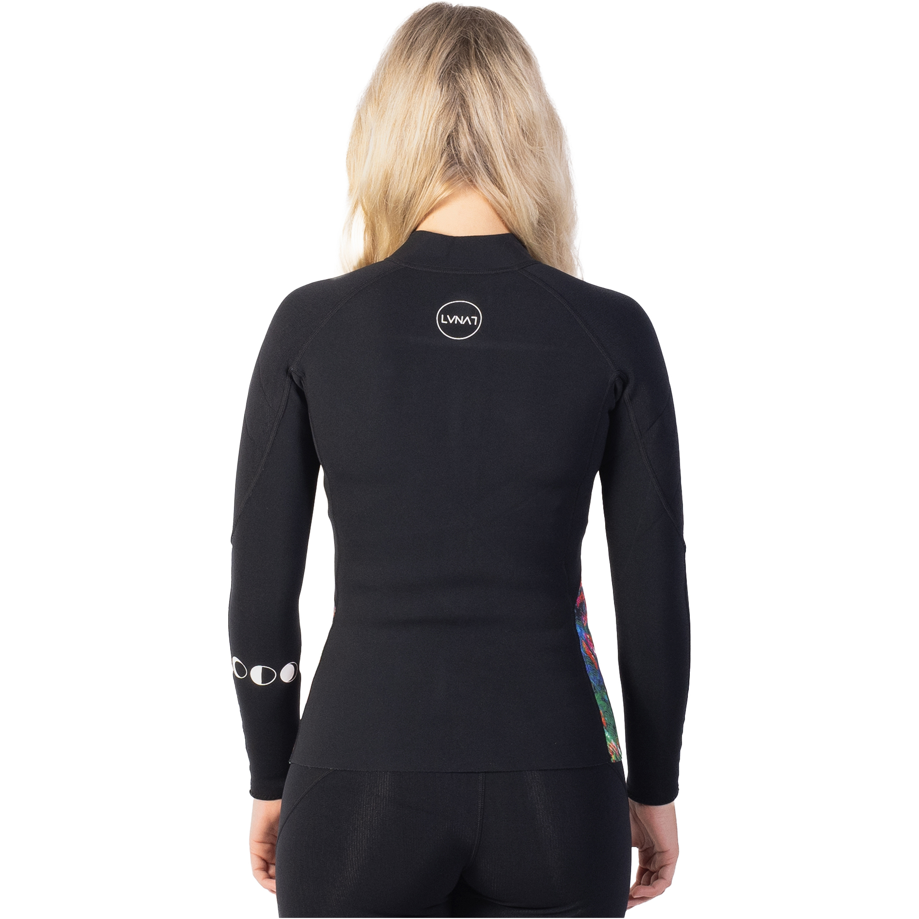 2025 Gul Womens Luna7 Front Zip SUP Wetsuit Jacket LA6301-C1 - Black / Jungle